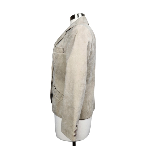 Lilli Ann Adolph Schuman Vintage Ultra Suede Blazer Jacket Women's Size Small - Picture 2 of 12